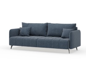 Валериан диван трёхместный прямой Синий, ткань RICO FLEX 101 в Асино - asino.katalogmebeli.com | фото