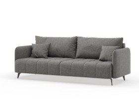 Валериан диван трёхместный прямой Стальной, ткань RICO FLEX 9292 в Асино - asino.katalogmebeli.com | фото