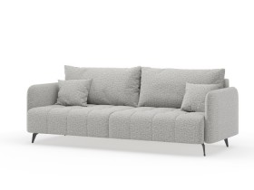 Валериан диван трёхместный прямой Светло-серый, ткань RICO FLEX 108 в Асино - asino.katalogmebeli.com | фото
