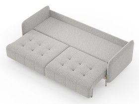 Валериан диван трёхместный прямой Светло-серый, ткань RICO FLEX 108 в Асино - asino.katalogmebeli.com | фото 2
