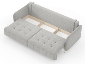 Валериан диван трёхместный прямой Светло-серый, ткань RICO FLEX 108 в Асино - asino.katalogmebeli.com | фото 3