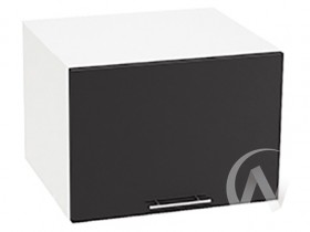 Шкаф верхний Валерия-М ШВГ-510 (Черный металлик/Белый/горизонтальный/глубокий) в Асино - asino.katalogmebeli.com | фото