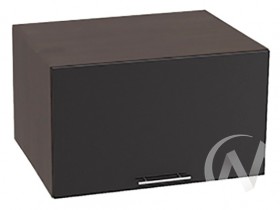 Шкаф верхний Валерия-М ШВГ-610 (Черный металлик/Венге/горизонтальный/глубокий) в Асино - asino.katalogmebeli.com | фото
