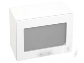 Шкаф со стеклом Валерия-М ШВГС-609 (Белый глянец/Белый/верхний/горизонтальный/высокий) в Асино - asino.katalogmebeli.com | фото