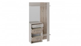 Шкаф для одежды «Нуар» тип 1 Фон серый/Дуб сонома в Асино - asino.katalogmebeli.com | фото 3
