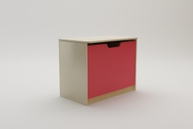 Ящик для игрушек Бэрри (Бежевый/Красный/корпус Клен) в Асино - asino.katalogmebeli.com | фото