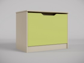 Ящик для игрушек Эппл (Зеленый/корпус Клен) в Асино - asino.katalogmebeli.com | фото