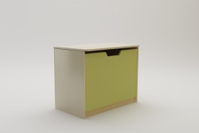 Ящик для игрушек Смайли (Зеленый/корпус Клен) в Асино - asino.katalogmebeli.com | фото