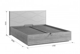 Зара Кровать 1.6 Люкс дуб сонома/белый в Асино - asino.katalogmebeli.com | фото 4