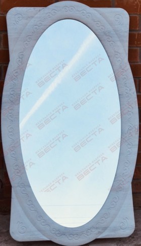 Зеркало Овальное МДФ Белый в Асино - asino.katalogmebeli.com | фото 1